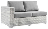 Convene Outdoor Patio Left-Arm Loveseat Light Gray Gray