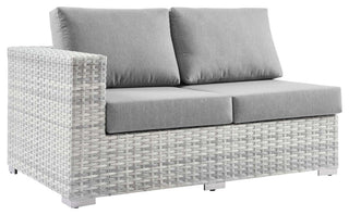 Convene Outdoor Patio Left-Arm Loveseat Light Gray Gray