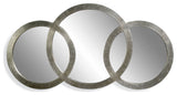 Silver Leaf 3 Ring Mirror 30x30