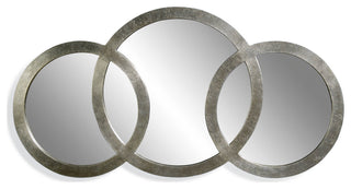 Silver Leaf 3 Ring Mirror 30x30