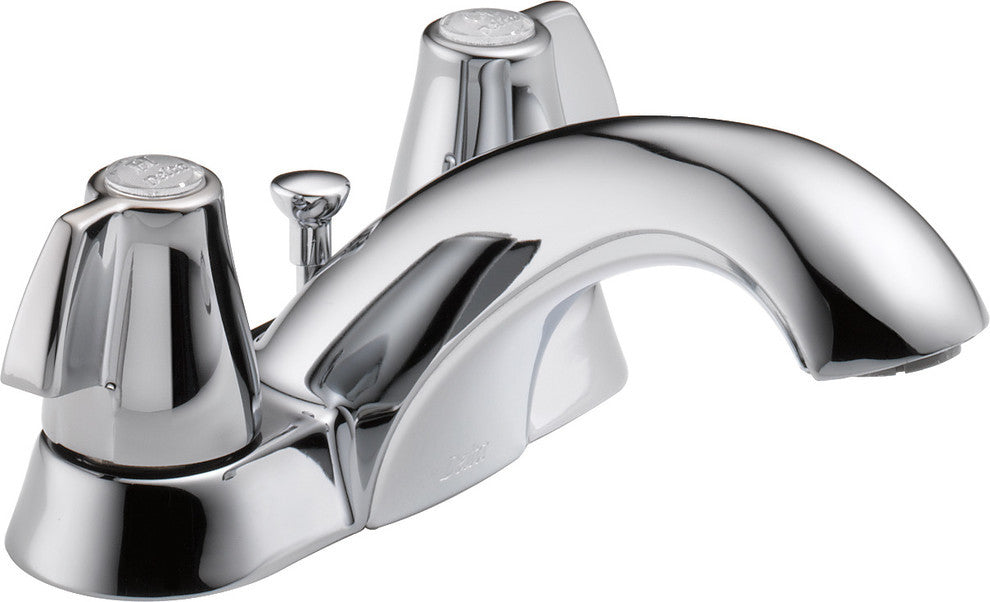 Delta Classic Two Handle Centerset Bathroom Faucet, Chrome, 2520LF-MPU
