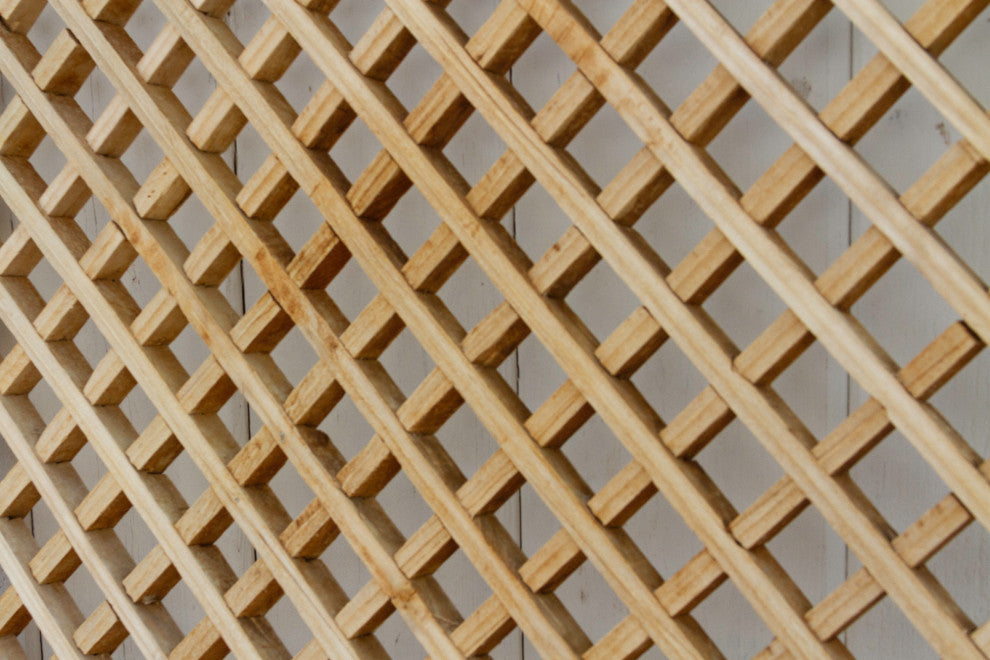 Daoli Rustic Wood Lattice Window