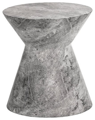 Astley End Table, Marble Look, Gray