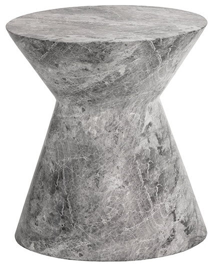 Astley End Table, Marble Look, Gray