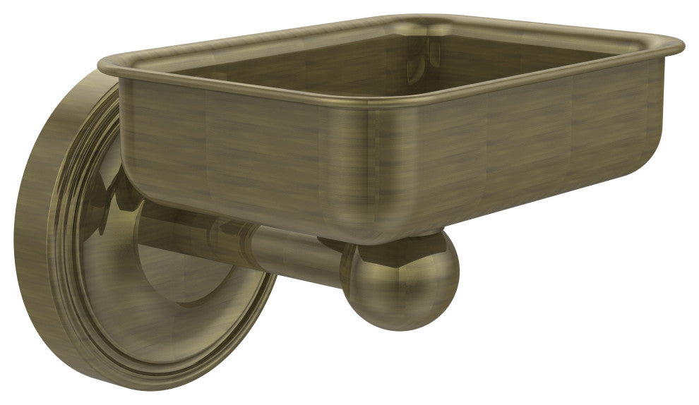 Regal Wall Mounted Soap Dish, Antique Brass