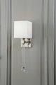 Crystal Tail Sconce, Polished Nickel