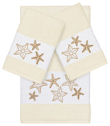 Lydia 3-Piece Embellished Towel Set, Cream