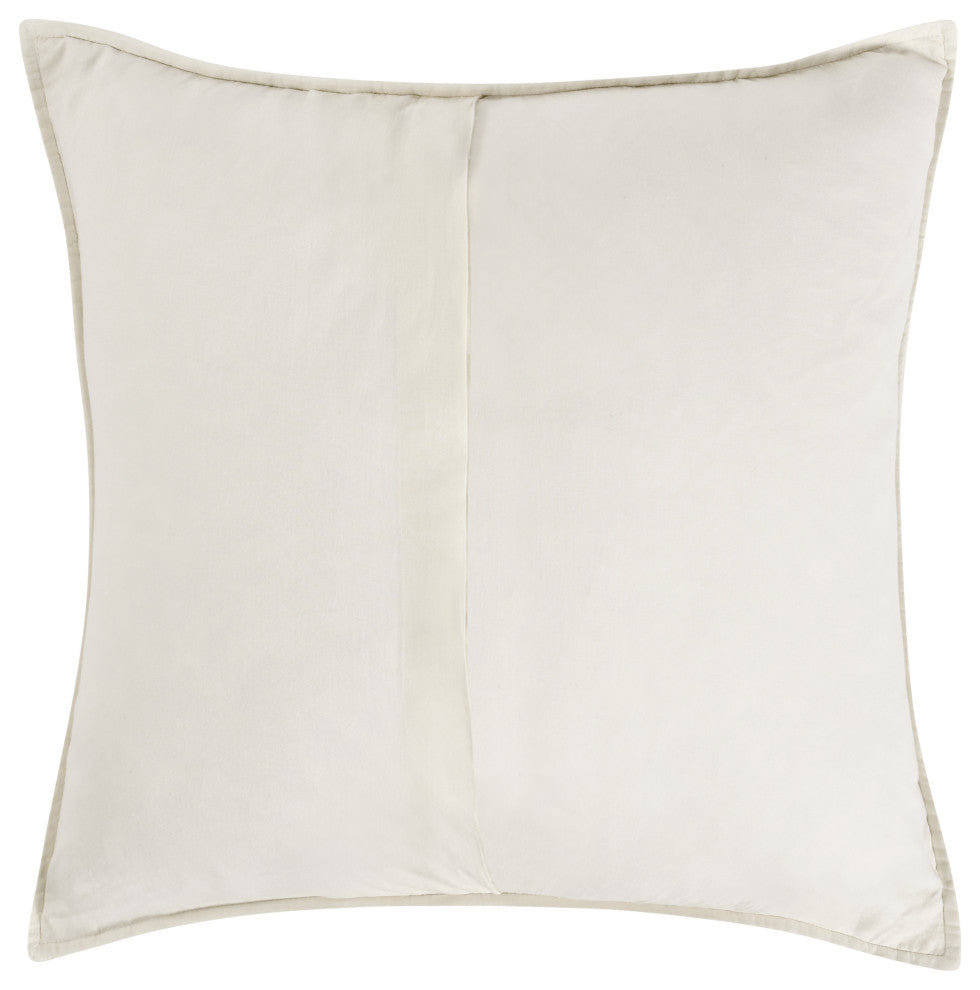 Abraham Cotton Linen Sham, Eggshell Beige, Euro Sham