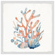 "Coral and Shells" Framed Painting Print, 24x24