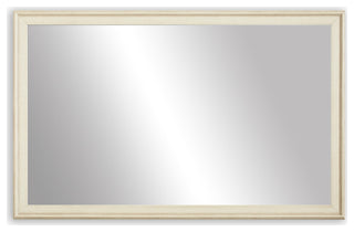 Kendall Framed Wall Mirror, Ivory, 20"x48"