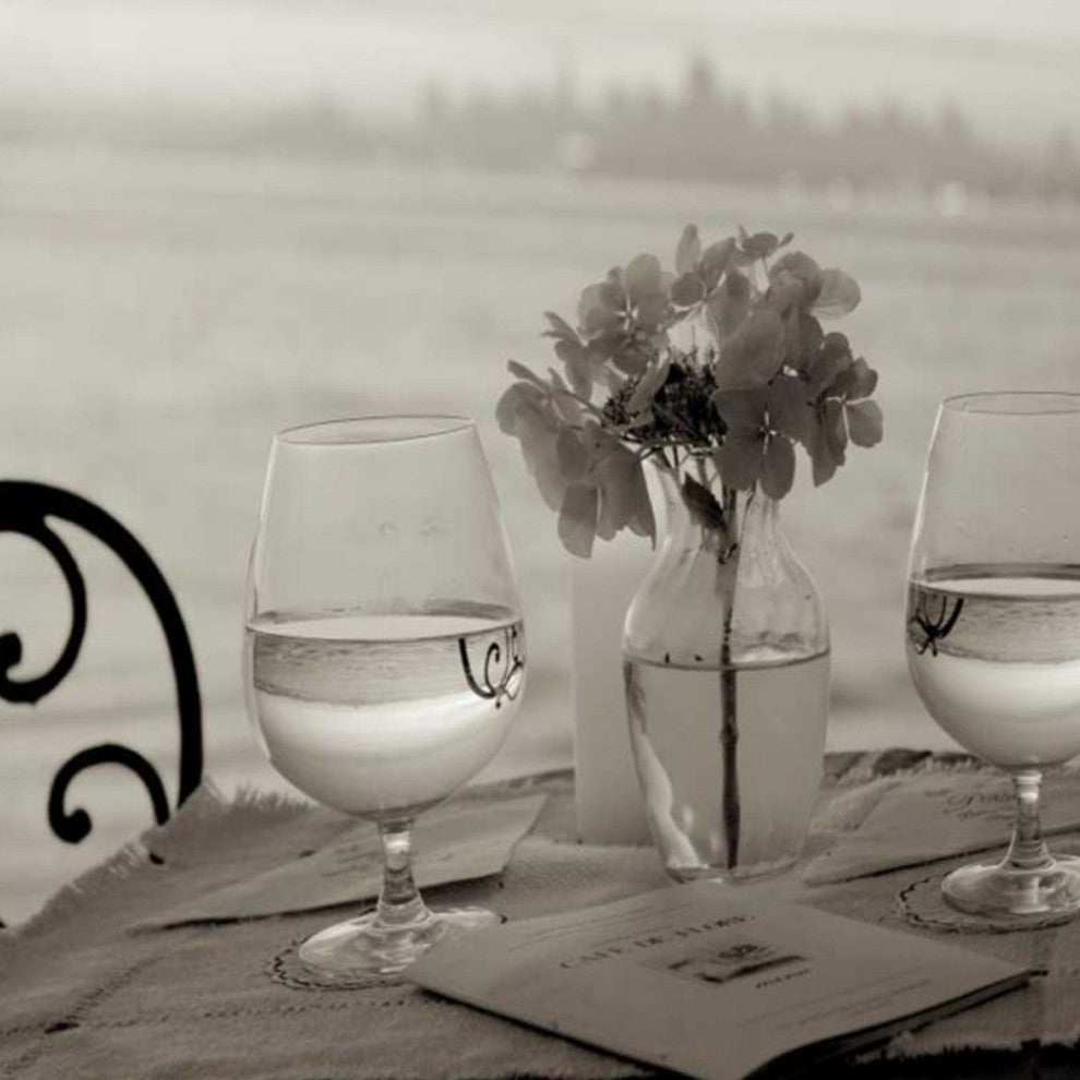 Black and White Romantic Date For Two City 1 Giclee Wrap Canvas Wall Art