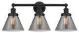 Innovations Cone 3-Light 24.5" Bath Vanity-Light Matte Black