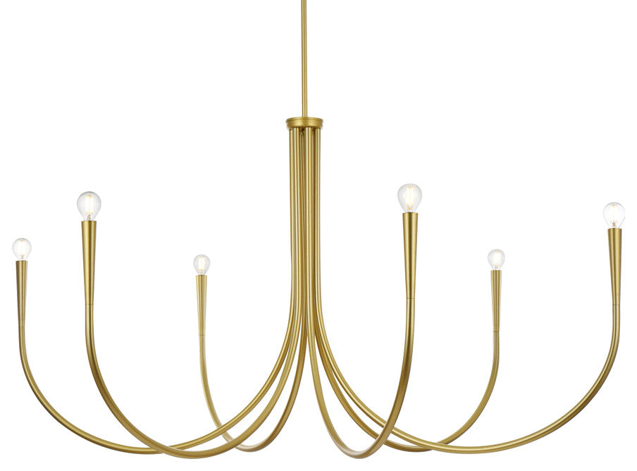 Home Living 55" Chandelier, Brass