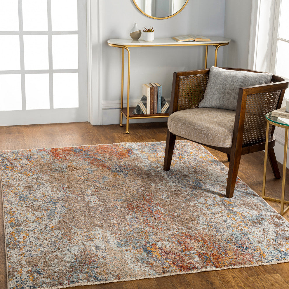 Misterio MST-2307 Brown Multi Machine Woven 5' x 7'8" Rug