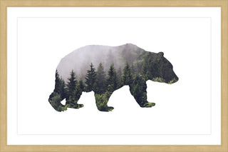 "Bear Forest" Framed Painting Print