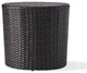 GDF Studio Overton Outdoor Wicker Barrel Side Table, Brown
