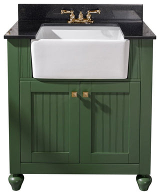 30" Vogue Green Sink Vanity Without Faucet