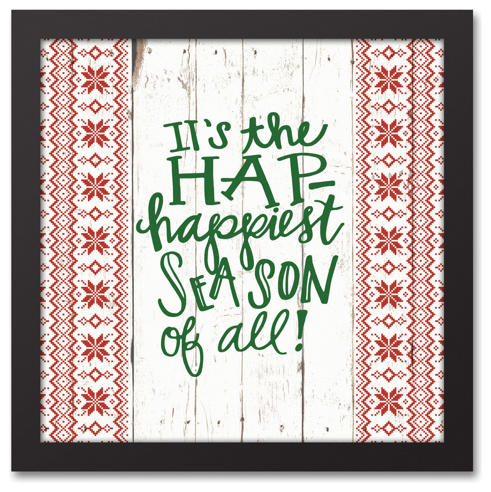Happiest Season of All 12x12 Black Framed Canvas
