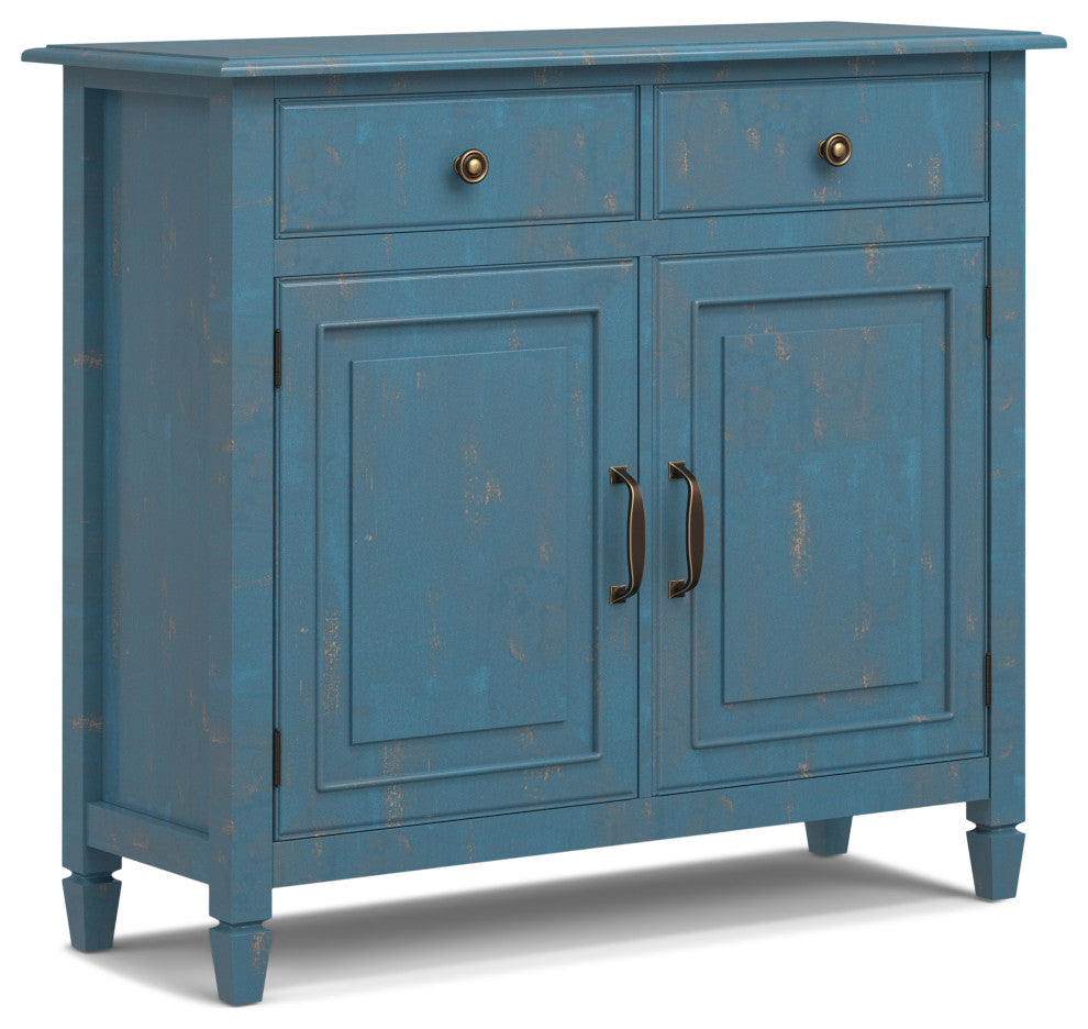 Connaught Entryway Storage Cabinet, Distressed Coastal Blue
