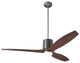 LeatherLuxe Fan, Graphite/Gray, 54" Mahogany Blades With LED, Remote Control