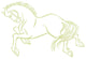 Horse Wall Decal, 38"H x 57" W, Raspberry