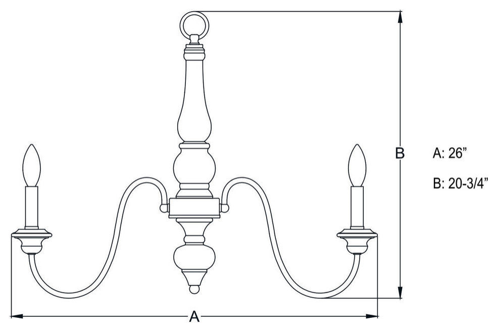 Georgetown 6-Light Chandelier Vintage Ash with Oil Burnished Bronze