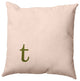 26"x26" Modern Monogram Decorative Throw Pillow, Olive