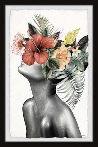 "Tropical Bloom" Framed Painting Print, 8"x12"
