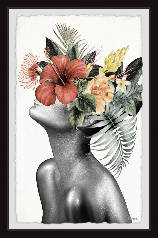 "Tropical Bloom" Framed Painting Print, 8"x12"