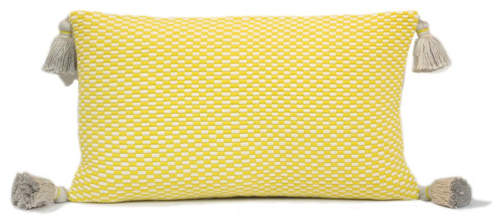 Ella Rectangle Pillow, Citrus and Natural