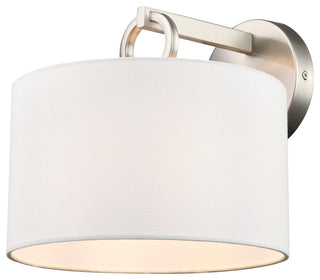 1 Light 9.875 in. Brushed Nickel Sconce