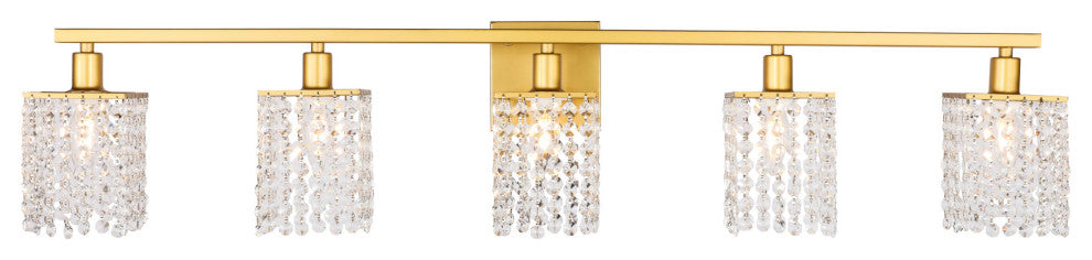 Elegant Lighting LD7014 Phineas 5 Light 42"W Bathroom Vanity - Brass