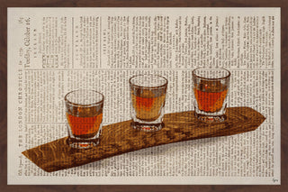 "Three Shots" Framed Painting Print, 36"x24"