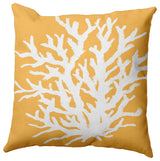 Big Seaweed Polyester Indoor Pillow, Egg Yolk Yellow, 20"x20"