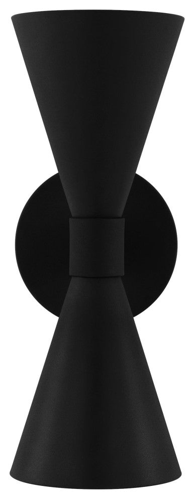 Albertine Small Outdoor Sconce, Textured Black