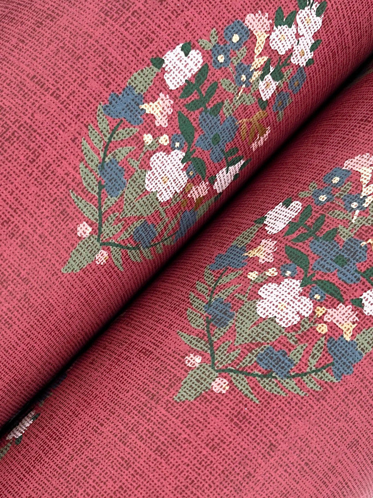Paisley Burgundy Wallpaper