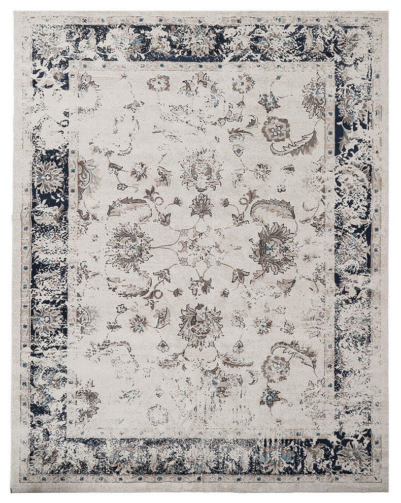 LNC Distressed Mat Stain Fade Resistant Area Rug, 5' X 8'