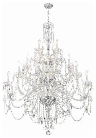 Traditional Crystal 25-Light Polished Chrome Chandelier