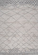 Asilah Moroccan Modern Diamond Runner Rug, Light Gray, 8 X 10