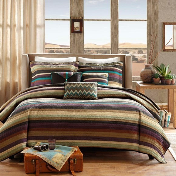 Madison Park Microfiber Quilted 5Pcs Coverlet Set, King/California King