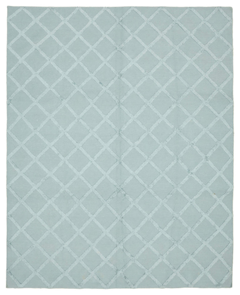 Rug N Carpet - Handwoven Modern Design 8' 7'' x 10' 0'' Wool Flatweave Kilim Rug