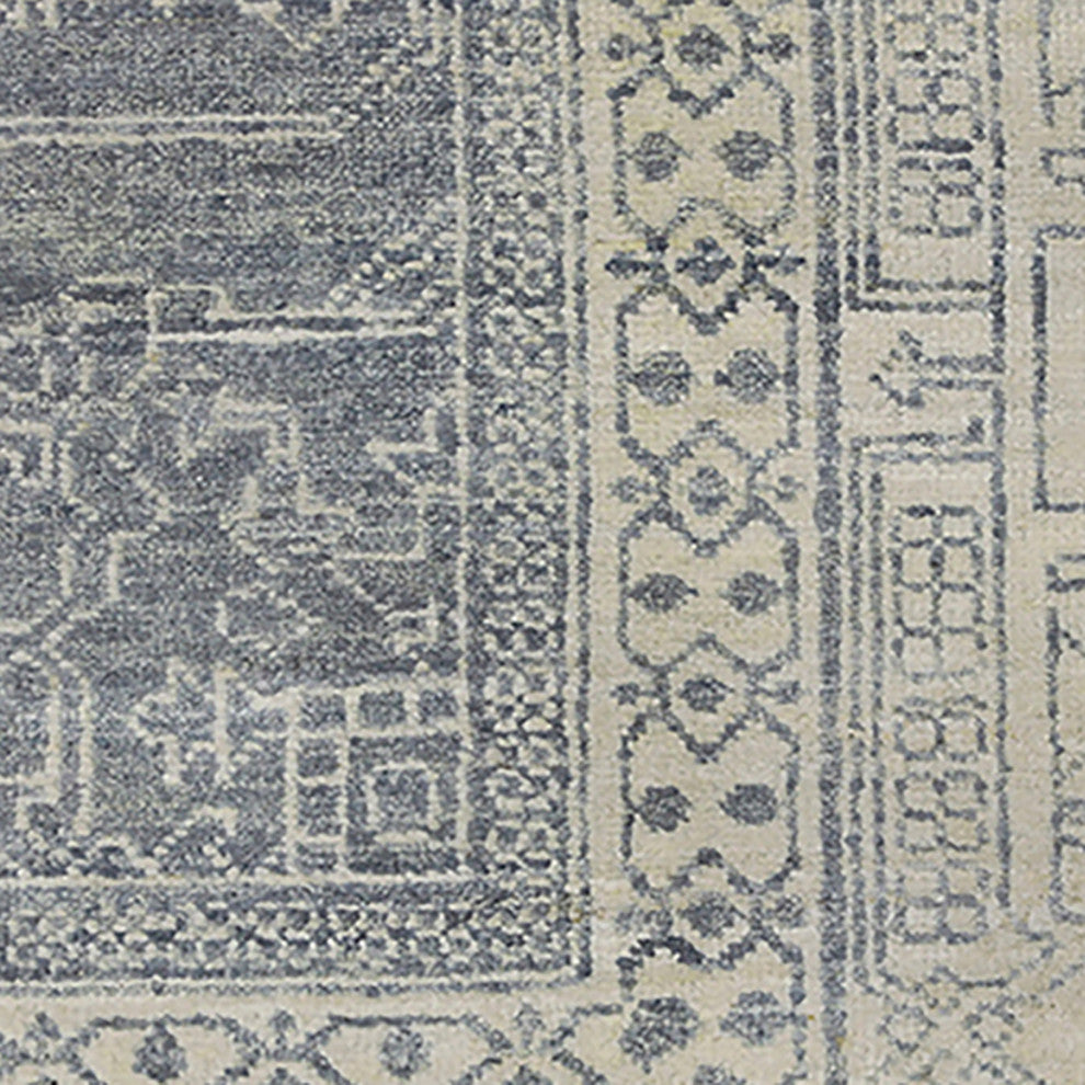 Nuit Arabe Roselle Area Rug, Light Blue, 2' x 3', Bordered