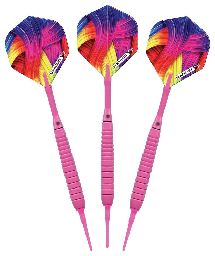Elkadart Neon Pink Soft Tip Darts, 18 Grams