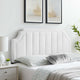 Tufted Headboard, King Size, Velvet, White, Modern Contemporary, Bedroom Master