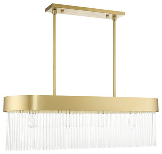 Livex Lighting Norwich 4 Light Soft Gold Linear Chandelier