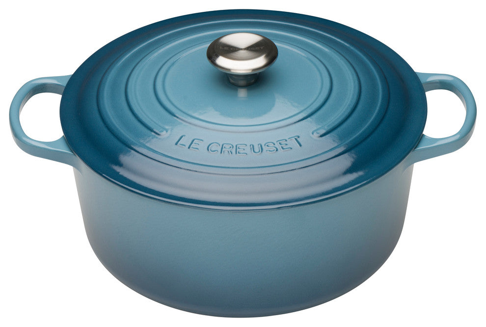 Le Creuset Signature Cast Iron Round Casserole, 20 cm, Marine