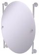 Waverly Place Oval Frameless Rail Mounted Mirror, Polished Chrome