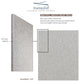 Transolid SaraMar 48"x36"x96" 3-Piece Shower Wall Kit, Grey Beach Velvet
