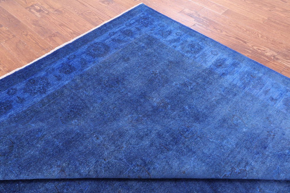 8' 1" X 9' 7" Handmade Full Pile Overdyed Wool Rug - Q12711