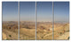 Panorama Desert Hills Jordan, Landscape Canvas Art Print, 48"x28", 4 Panels